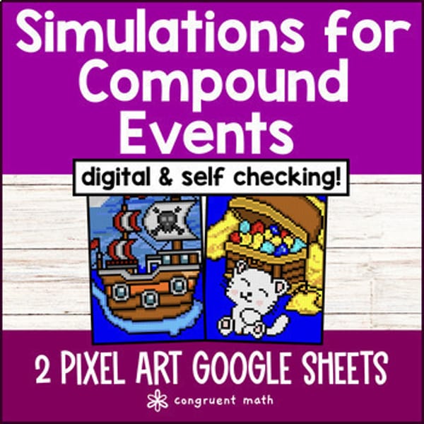 Thumbnail for Simulations for Compound Events Digital Pixel Art | Probability Compound Events