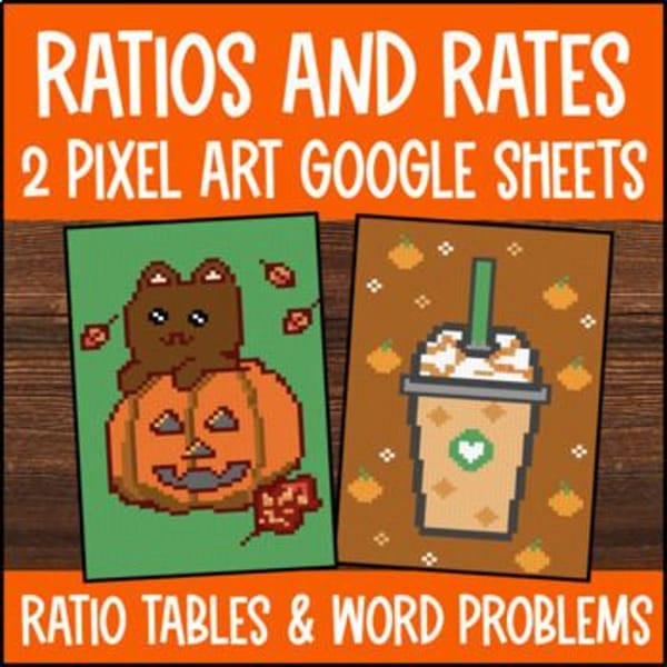 Thumbnail for [Thanksgiving] Ratios & Rates Pixel Art | Equivalent Ratios | Ratio Tables