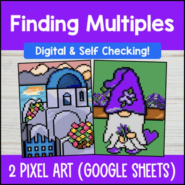 Thumbnail for Finding Multiples of Whole Numbers Digital Pixel Art 4th Grade CCSS 4.OA.B.4