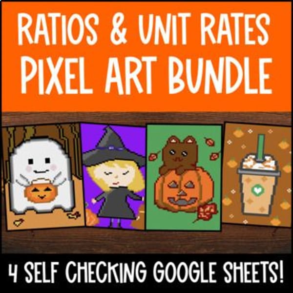 Thumbnail for [Thanksgiving] Ratios and Rates Digital Pixel Art Equivalent Ratio Table