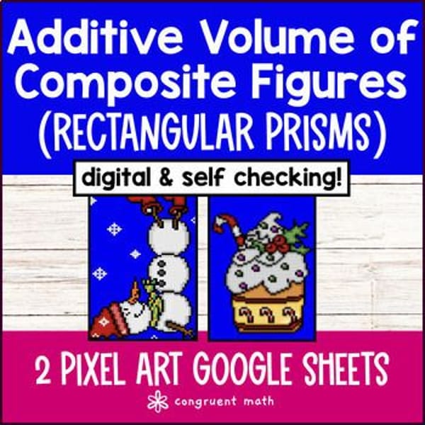 Thumbnail for [Christmas] Additive Volume of Composite Figures Pixel Art Rectangular Prisms