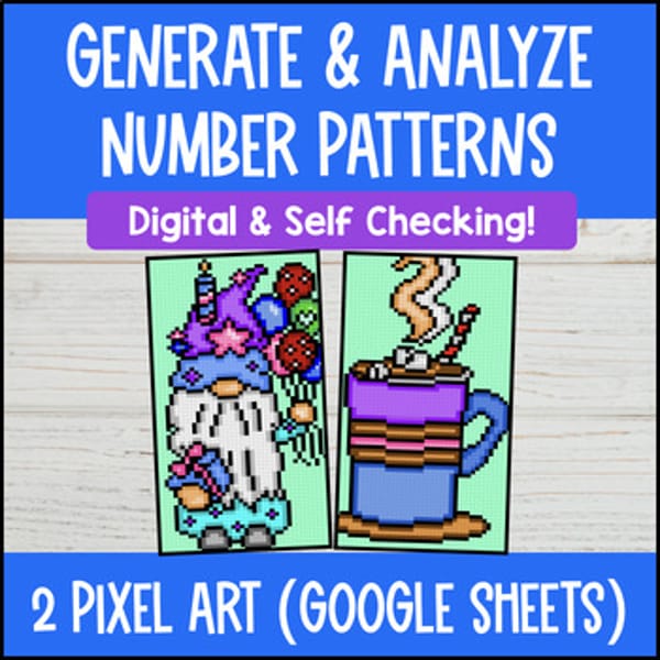 Thumbnail for Generate & Analyze Number Patterns and Rule Digital Pixel Art 4th Grade 4.OA.C.5