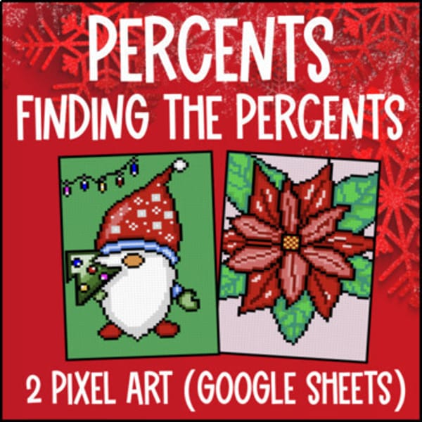 Thumbnail for [Winter] Finding the Percent Digital Pixel Art | Percents Word Problems