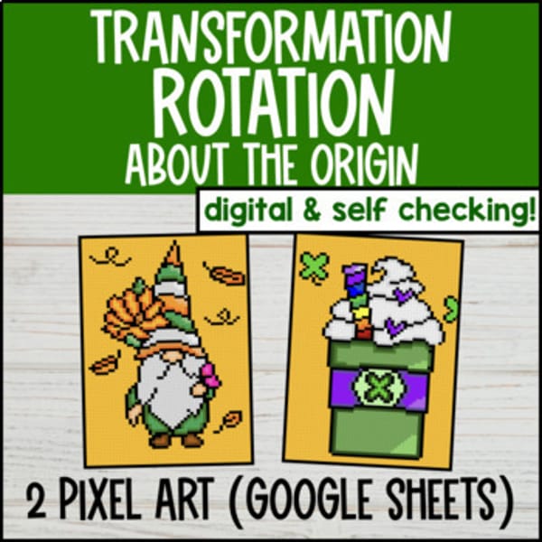 Thumbnail for Rotation About the Origin Digital Pixel Art Rigid Transformations Clockwise CCW