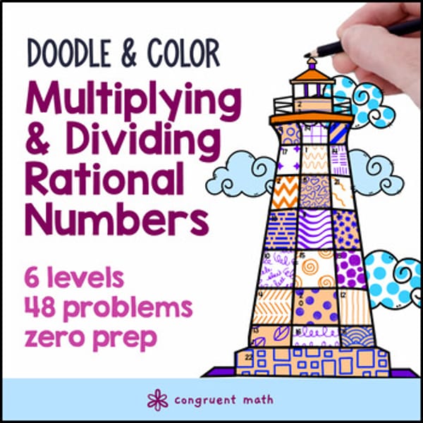 Thumbnail for Multiplying & Dividing Rational Numbers | Doodle Math: Twist on Color by Number