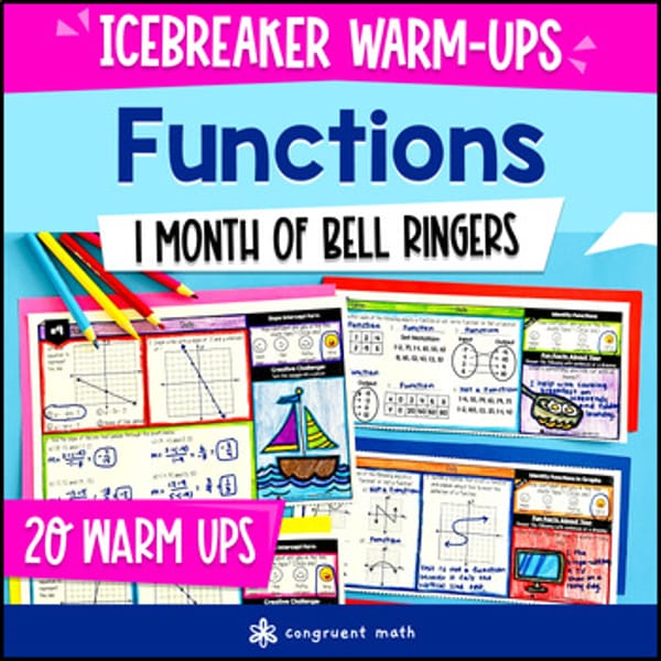 Thumbnail for Identify & Evaluate Functions 8th Grade Math Warm Ups CCSS | Linear Nonlinear